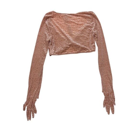 Skims Top WMNS L Velvet Logo Glove Scoop Stretch Sexy Sold Out New - Picture 10 of 13
